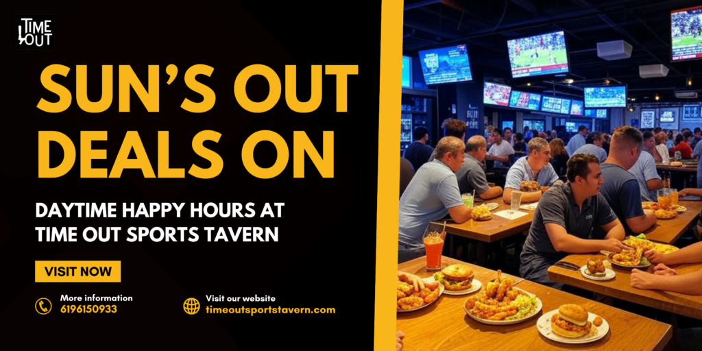 Sun’s Out, Deals On: Daytime Happy Hours at Time Out Sports Tavern