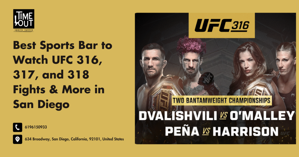 Best Sports Bar to Watch UFC 316, 317, and 318  Fights & More in San Diego